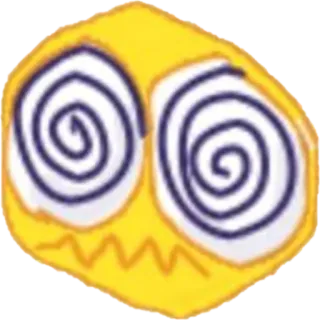 😵‍💫 Emoji, Stordito, Spirale, Occhi, Cartoni animati, Espressione whatsapp sticker