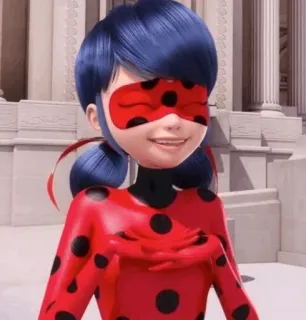 😄 Ladybug Miraculous: Tales of Ladybug & Cat Noir Ladybug, Miraculous Ladybug, cartoon character, superhero, anime whatsapp sticker