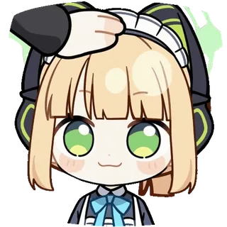 ๐ค anime, girl, chibi, cute, sticker, cartoon telegram sticker