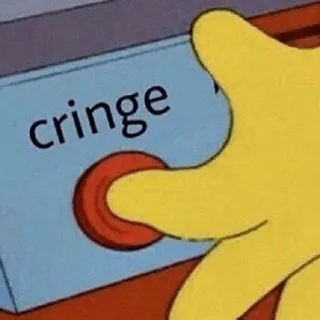 🥶 cringe cringe, nút, meme, phản ứng, simpson telegram sticker