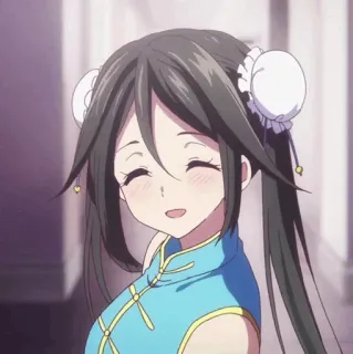 🌸 anime, ragazza, sorridente, carina, cartone animato telegram sticker