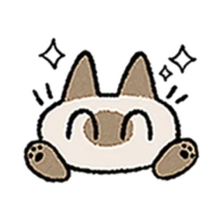 😺 gato, fofo, kawaii, animal, brilho telegram sticker