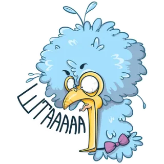 🙀 EITAAAAA vogel, cartoon, niedlich, lustig, tier telegram sticker