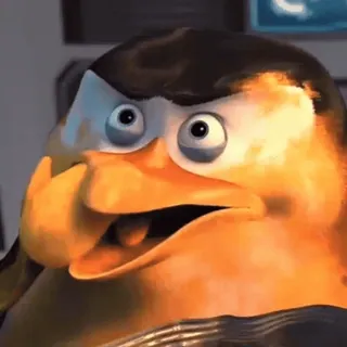 😳 Skipper Penguins of Madagascar penguin, madagascar, skipper, cartoon, animal whatsapp sticker