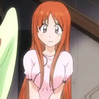 🙂 Orihime Inoue Bleach anime, cartoon, woman, girl, Orihime Inoue, Bleach telegram sticker