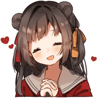 🥰 アニメガール, かわいい, 可愛い, ハート, 漫画, イラスト telegram sticker