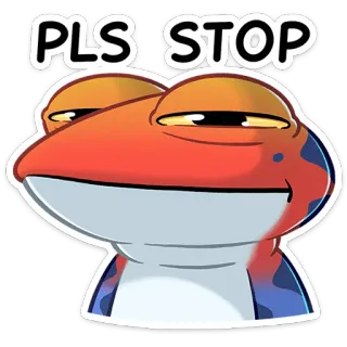 😑 PLS STOP frog, cartoon, please stop, meme, annoyed telegram sticker