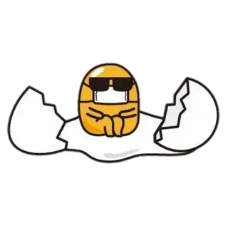 💘 egg, cartoon, mask, sunglasses, cool, food telegram sticker