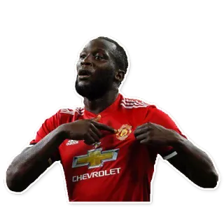 👺 Romelu Lukaku sepak bola, sepak bola, olahraga, atlet, Romelu Lukaku, Manchester United telegram sticker