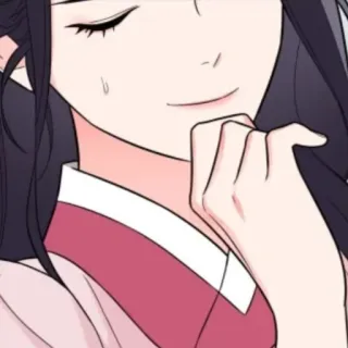 🔖 mujer, pensando, dibujos animados, anime, manga, chica whatsapp sticker