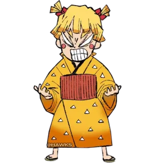 😡 Zenitsu Agatsuma Demon Slayer @HAWKS Anime, Demon Slayer, Zenitsu, Lustig, Aufkleber whatsapp sticker