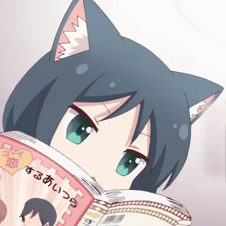 😯 するあいつら アニメ, 漫画, 読書, マンガ, 本, 猫耳 whatsapp sticker