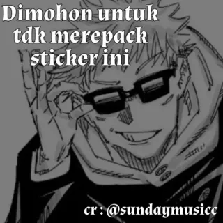 🖇 Dimohon untuk tdk merepack sticker ini anime, adesivo, richiesta, occhiali telegram sticker