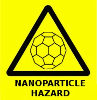 ⚽ NANOPARTICLE HAZARD наночастицы, опасность, предупреждение, безопасность, наука, нано, технологии telegram sticker