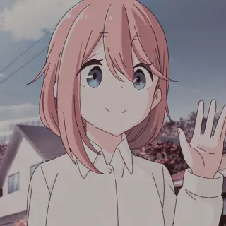 🌸 Anime, Cartone animato, Ragazza, Carina, Personaggio, Onda telegram sticker
