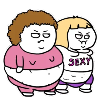 👯 SEXY cartoon, character, illustration, sexy, funny telegram sticker