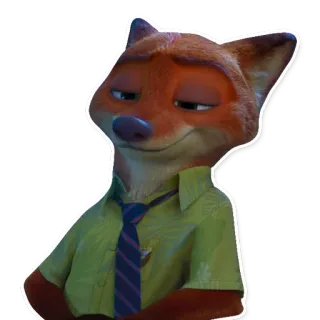 😏 Nick Wilde Zootopia nick wilde, zootrópolis, zorro, disney, animación, dibujos animados telegram sticker