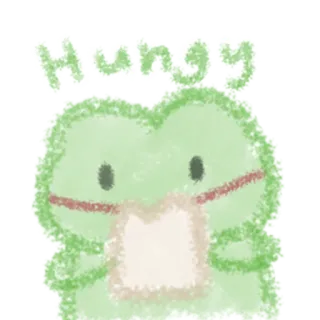 🍞 HUG ME rã, fofo, kawaii, abraço, animal, verde telegram sticker