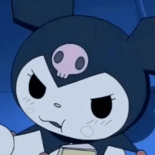 🕸 Kuromi Anime, Kreskówka, Postać, Kuromi, Sanrio telegram sticker