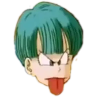 😒 Bulma Dragon Ball anime, cartoon, funny, bulma, dragon ball telegram sticker