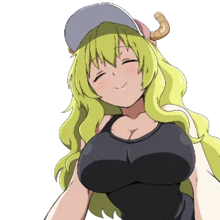 😏 Lucoa Miss Kobayashi's Dragon Maid Anime, Draak, Schattig, Kawaii, Waifu, Drakenmeisje whatsapp sticker
