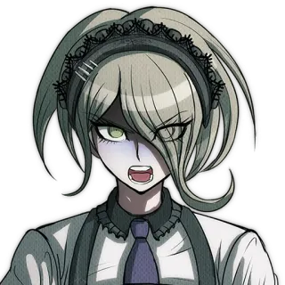 😡 Kaede Akamatsu Danganronpa V3: Killing Harmony Anime, Manga, Cô gái, Nhân vật, Trò chơi điện tử, Danganronpa telegram sticker