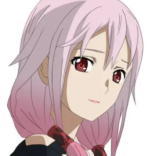 🍓 Yuzuriha Inori Guilty Crown anime, gadis, rambut merah muda, mata merah, Yuzuriha Inori, Guilty Crown, imut, karakter telegram sticker