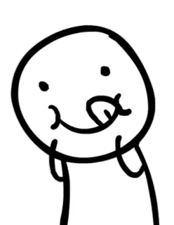 😋 Desenho animado, Meme, Sticker, Engraçado, Branco, Simples whatsapp sticker