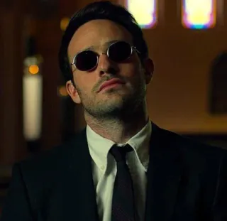 🤔 Matt Murdock Daredevil Matt Murdock, Daredevil, Charlie Cox, Marvel, blind, Anwalt, Superheld telegram sticker