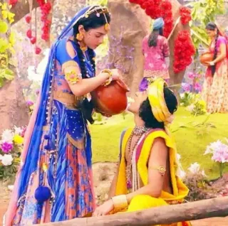 🙊 Radha Krishna Hinduism, Radha, Krishna, Indian culture, deities, love, mythology telegram sticker