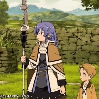 😳 Roxy Migurdia and Rudeus Greyrat Mushoku Tensei: Jobless Reincarnation telegram sticker