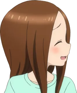 😅 Takagi Karakai Jouzu no Takagi-san Anime, Chica, sonriendo, linda, Dibujos animados telegram sticker