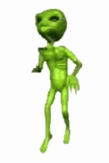 🕺 Alien, Tanzen, Grün, Außerirdischer, Weltraum telegram sticker