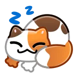 😴 gato, dormindo, animal, fofo, desenho animado, animal de estimação telegram sticker