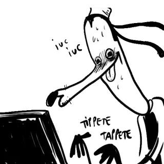 😋 TIP PETE
TAPPETE banana, digitando, desenho animado, engraçado, absurdo telegram sticker