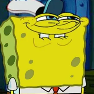 😏 Spongebob Squarepants спанч боб, квадратные штаны, мультфильм, nickelodeon telegram sticker