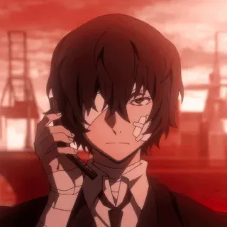 🥀 Osamu Dazai Bungou Stray Dogs Anime, Bandagens, Dazai, Osamu Dazai, Bungo Stray Dogs telegram sticker