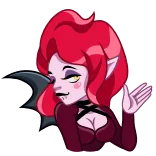 👋 vampire, monster, cartoon, female, horror, fantasy telegram sticker