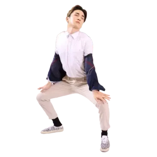 🕺 homem, pose, dança, agachamento, pessoa telegram sticker