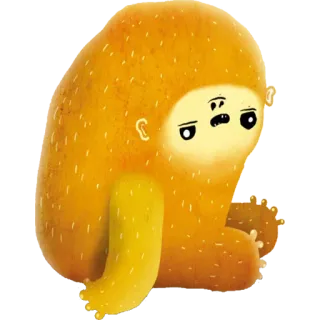 🐻 monstruo, mono, ilustración, dibujos animados telegram sticker