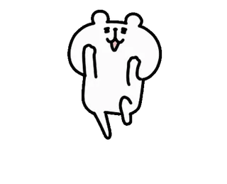 💨 oso, lindo, animal, dibujos animados, animado, blanco, ilustración telegram sticker