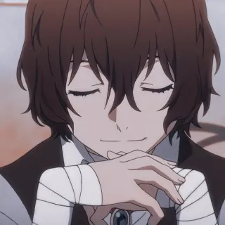 🔚 Osamu Dazai Bungou Stray Dogs Anime, Osamu Dazai, Bungo Stray Dogs, Bandagen, Charakter, Porträt telegram sticker