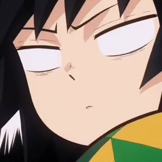 🌊 Giyu Tomioka Demon Slayer 动漫, 鬼灭之刃, 富冈义勇, 搞笑, 漫画, 角色 telegram sticker