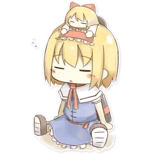 😴 Anime, Niedlich, Verschlafen, Chibi, Cartoon, Kawaii telegram sticker