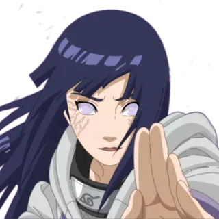 😠 Hinata Hyuga Naruto 애니메이션, 만화, 히나타, 나루토, 휴우가, 백안 telegram sticker