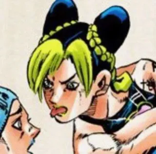 😝 Jolyne Cujoh JoJo's Bizarre Adventure 애니메이션, 만화, 죠린 쿠죠, 죠죠의 기묘한 모험, 스톤 오션 telegram sticker