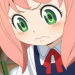 🥺 Anya Forger Spy x Family Anime, Spy x Family, Anya Forger, Dessin animé, Mignon, Fille, Tête drôle telegram sticker