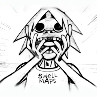 🙀 SWELL MAPS música, banda, Swell Maps, arte, ilustração, desenho animado, expressão telegram sticker