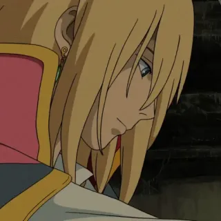 🗝 Howl Howl's Moving Castle Anime, Film, Animation, Personnage, Blonde, Profil telegram sticker