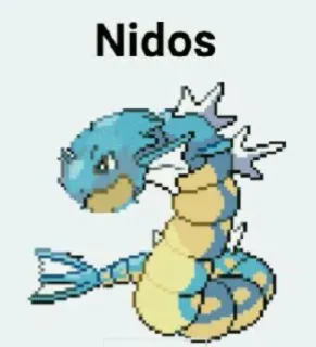 🆘 Nidos pokemon, nidos, monster, biru, kuning, stiker telegram sticker